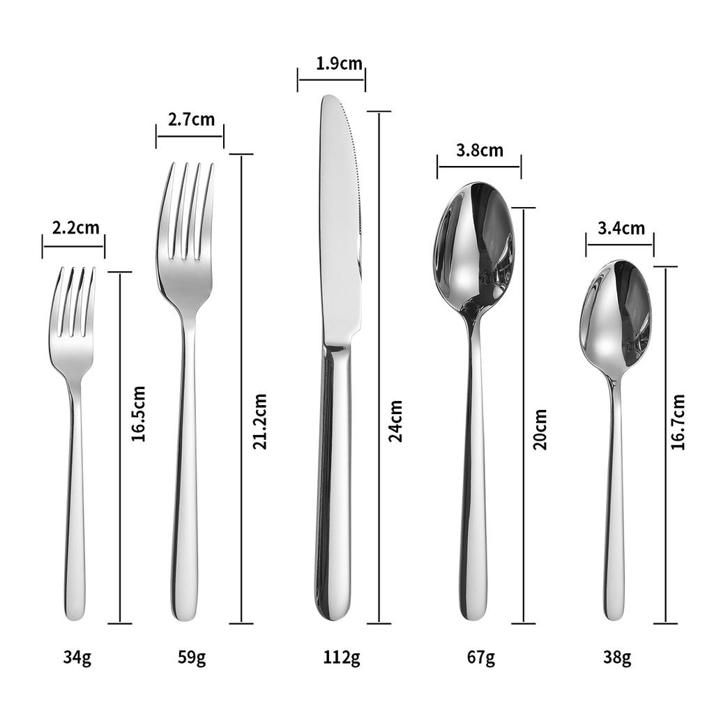 430 Stainless Steel Tableware Hotel High-end Western Food Tableware Foreign Trade Steak Knife, Fork and Spoon Set