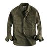 Autumn Vintage Washed Solid Color Workwear Shirt with Men's Three-dimensional Pockets, Trendy Loose Jacket