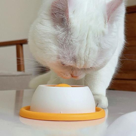 2 Stück Hund Katze Lecknapf für flüssiges Futter Angstlinderung Haustier Langsamfresser Interaktiver Leckball Leckerli-Spender Spielzeug Rutschfester Lecknapf Beschäftigungsspielzeug