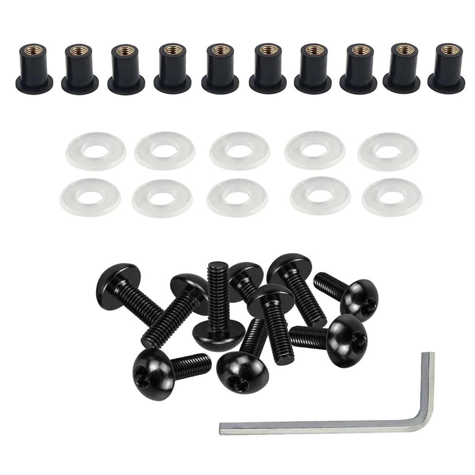 Fairing Bolts Motorcycle Bolts and Screws 5mm Fairing Bolt Kit Nuts for ZZR600 Fit One size