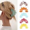 Non-Slip Hair Claws Colourful Flower Jaw Clips Ponytail Catch Barrette Hairpins