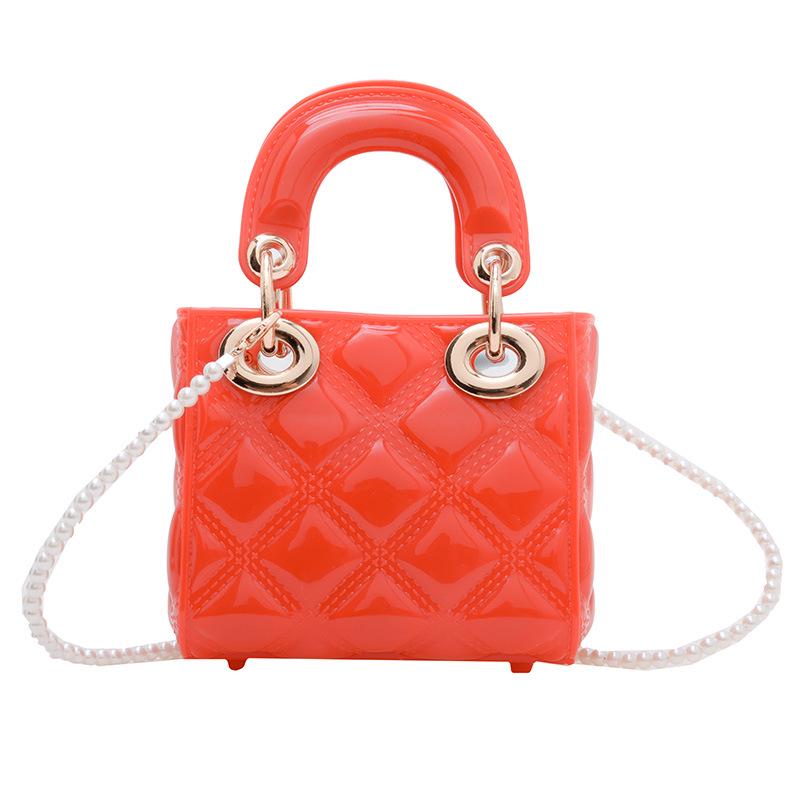 2025 Letní Mini Diamantový Vzor Želé Taška - PVC Perleťová Crossbody pro Děti a Ženy