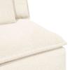 Modular Sofa Middle Module with Cushions Cream 100 Cm