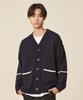 Blond9 Point Pocket And Arm Knit Cardigan_Navy