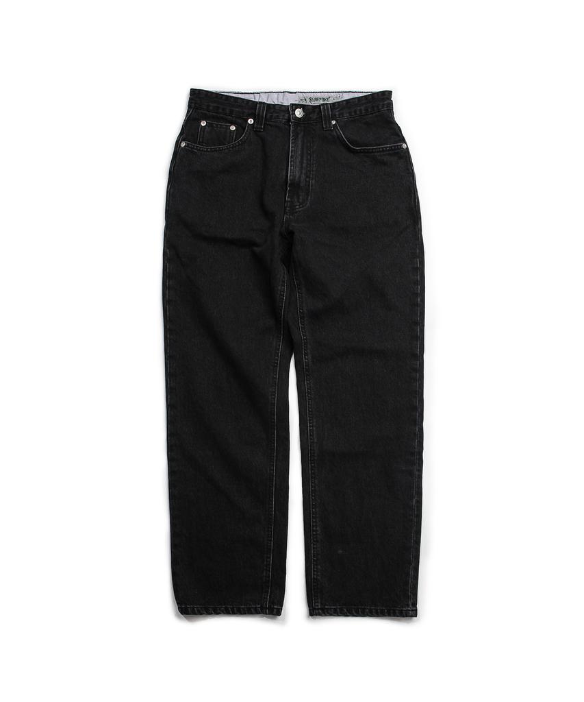 SLOWPOKE Regular Denim Pants (Cone Denim) Black