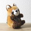 Take Off Red Panda Plush Toy Strap with Initial Charm [H] Angel's Mischief Series