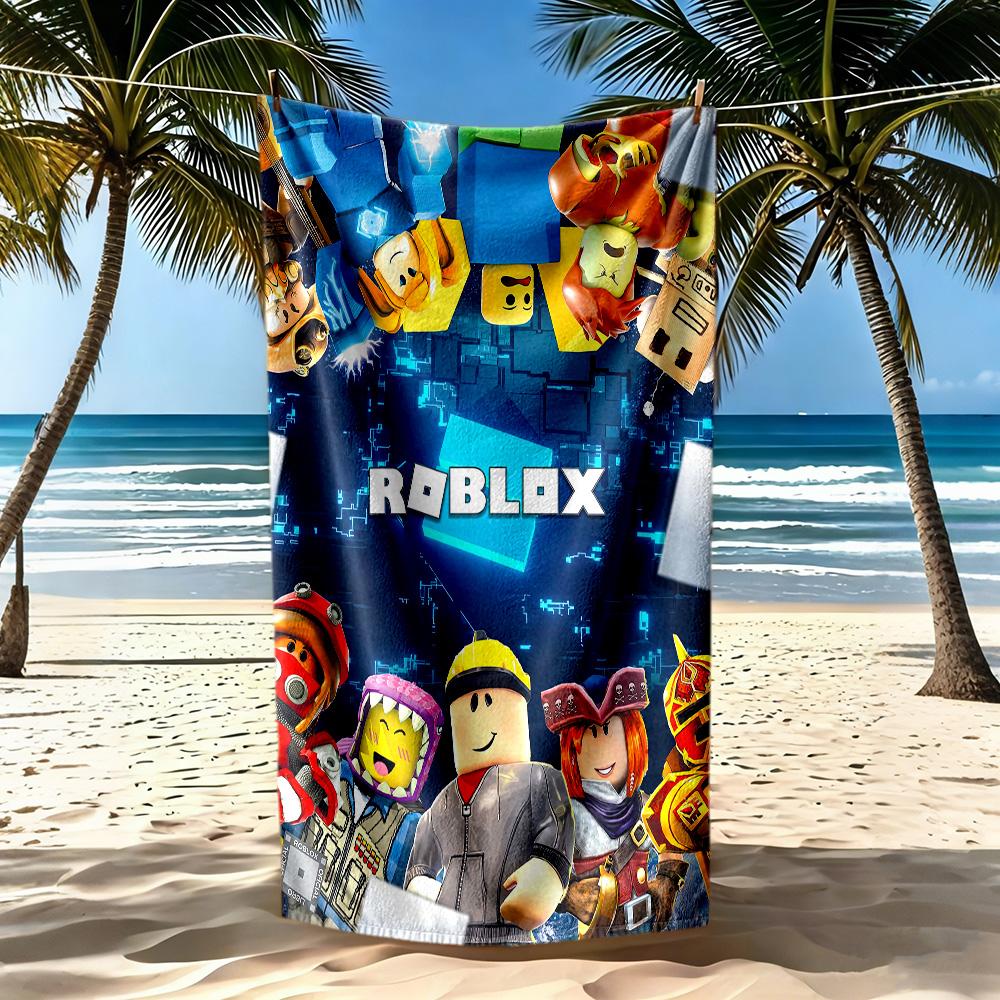 Roblox Beach Towel Soft Durable Quick-Dry Comfortable Lightweight Suitable for Swimming, Gym, Camping, Yoga Vacation