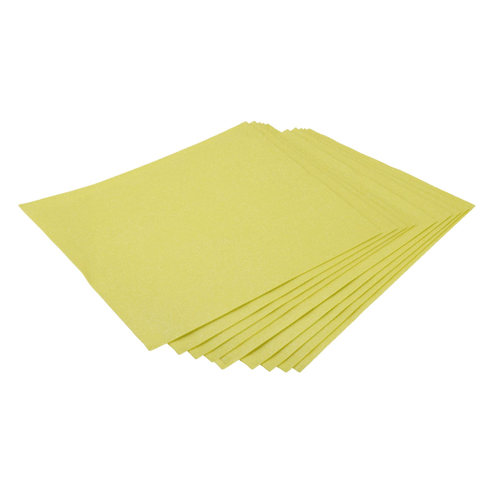 

uxcell Glitter EVA Foam Sheets Backs for Craft DIY Yellow 40cm x 30cm Thickness 10pcs Self-Adhesive 1.6mm