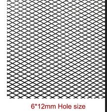 Сетка для автомобильной решетки, лист из черного окрашенного алюминиевого сплава, рулон сетки для решетки, вставка для автомобильной решетки, бампер с ромбовидными отверстиями, черный