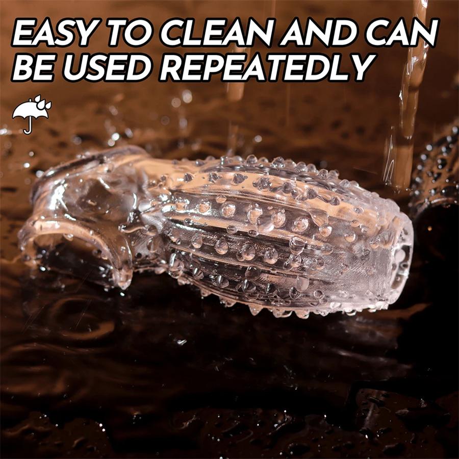 Penis Enlargement Sleeve Stronger Erection Cock Sleeve Delay Ejaculation Cock Rings Sex Toys For Men Couples Adult Supplies