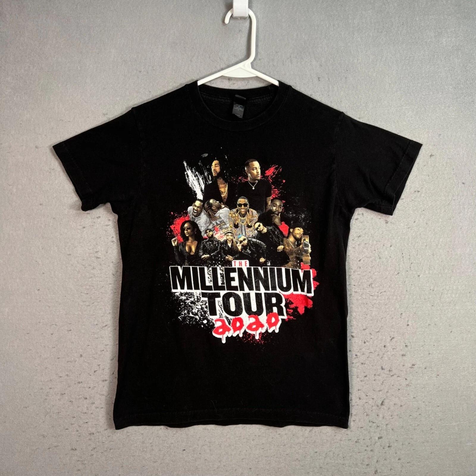 

The Millennium Tour 2020 Black Graphic T-Shirt Size Small Rap R&B Mens S