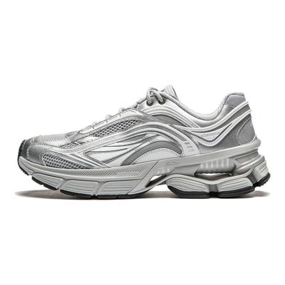 Li Ning Aurora RENEW Csúszásmentes, Kopásálló, Tartást biztosító, Rugalmas Alacsony szárú Alkalmi Futócipő Férfi Ezüst AGCU051-2