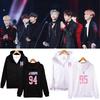 Sweat à capuche avec fermeture éclair et motif BTS pour adolescents, style décontracté