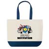 Tote bag - PLANETEE - Super Instituteur - fond bleu - coton 40x45 cm - grand format