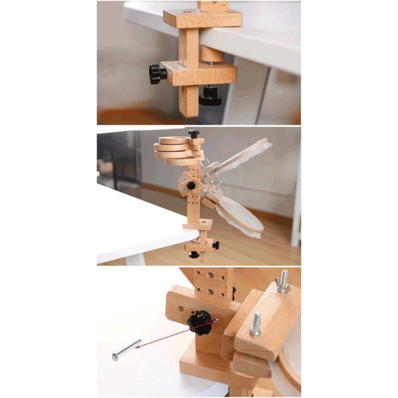 Adjustable Embroidery Hoop Crosses Stitching Stand Embroidery Hoop Holder Embroidery Frame Stand for Craft Enthusiasts