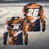 Custom Diy Paint Splash Racing Sports Jersey Personalized Name Number Text Long Sleeve Motocross Shirt For Dirt Bike Enthusiasts