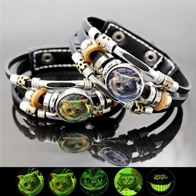 

Чеширский кот Стеклянный браслет Мужской ювелирный изделия ручной работы Многослойный браслет из бисера