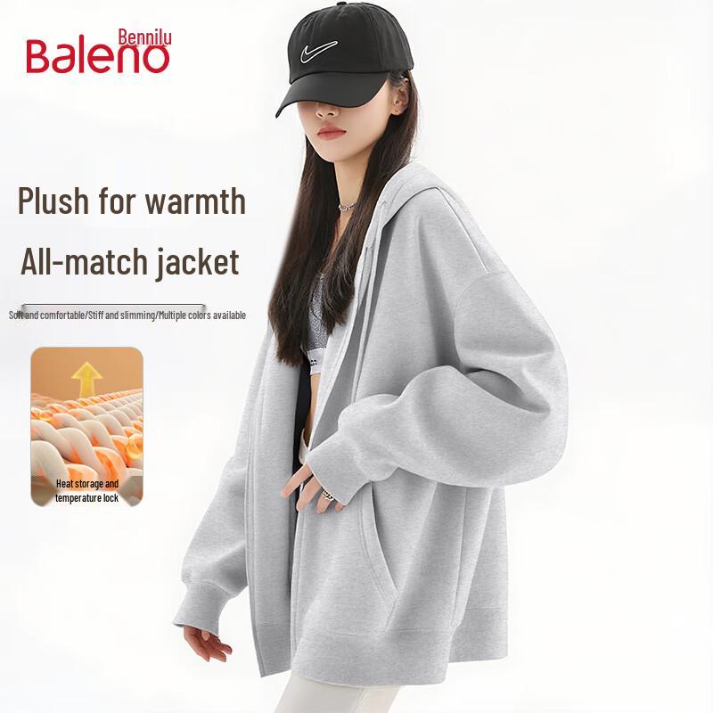 Baleno Damen Fleecegefütterte Kapuzenstrickjacke