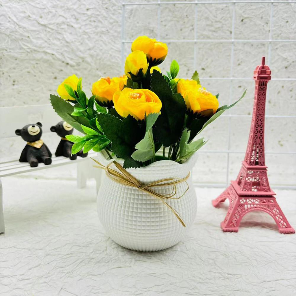 Camellia Sp Green Plant Indoor Decor With Plastic And Silk For Home And Wedding Use