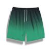 Gradient print men's casual fashion sports shorts loose and comfortable gym men's swimwear beach shorts