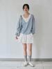 MOAT Deep V-Neck Sweatshirt (Pale Blue)