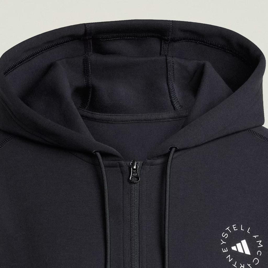 adidas Sportswear Cropped Hoodie Black Women Streetwear JD8107