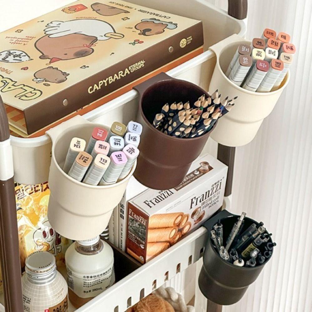 

Stationery Organizer Cup Holder Plastic Storage Box High Quality Hanging Pen Pencil Holder