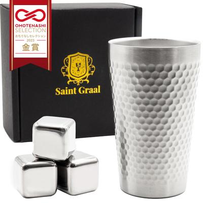 Tumbler Ice Cube Set Day Birthday Present Men Women Gift Ice Stainless Steel Ice [SaintGraal] Father's Non-melting