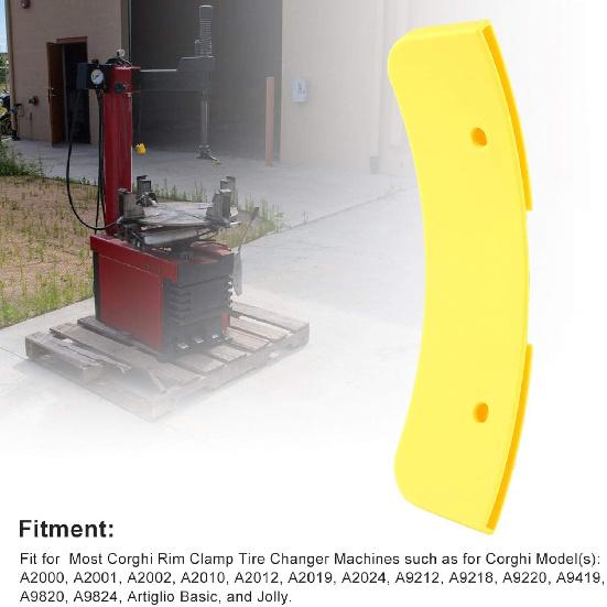 Tire Wheel Protectant, Shovel Sheath, Yellow Plastic Nylon Mooth Surface for Corghi Rim Clamp Tire Changer Machines A2000 A2001 A2002 A2010 A2012