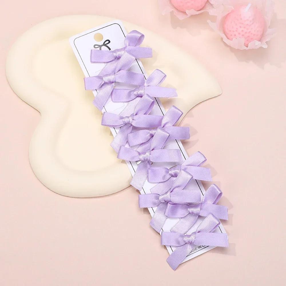 10Pcs/set Sweet Ribbon Mini Bowknot Hair Clips for Women Girls Lovely Ballet Hairpin Barrettes Headwear Kids Hair Accessories
