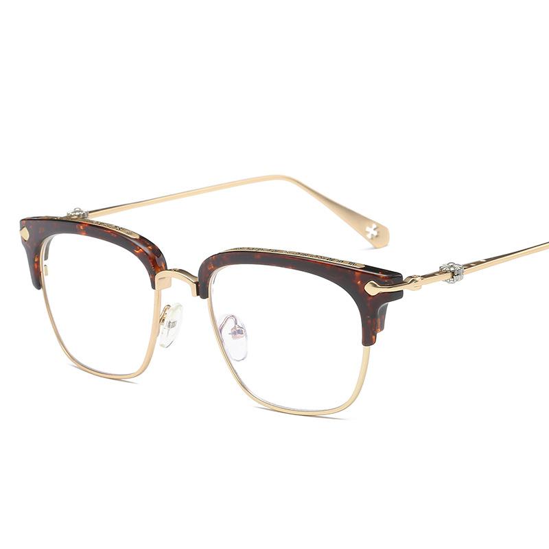 Anti-Radiation Glasses Frame Flat Glasses Tide No Degree Computer Anti-Blue Light Glasses Myopia Large Frame Retro Glasses 8705