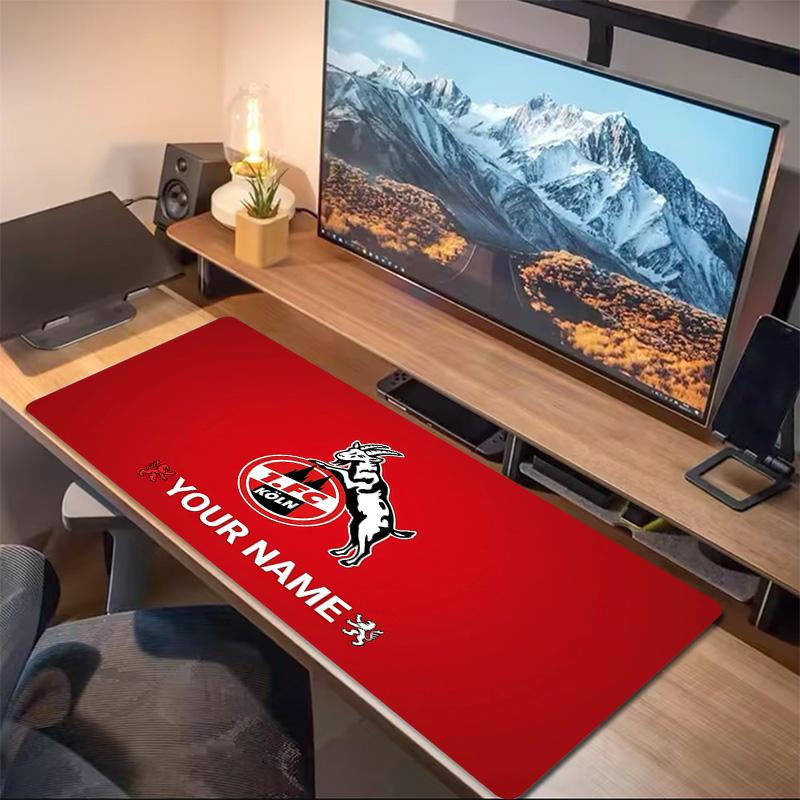 1. FC Köln Print Cushion Non-slip Laptop Tablet Big Mousepad XXL Mat Mini PC Playmat With Lock edge