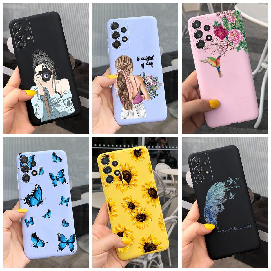 For Samsung Galaxy A13 A33 A53 A73 5G Case New Fashion Girls Soft Slim TPU Phone Case For Samsung A13 A 33 53 73 Back Cover Bags