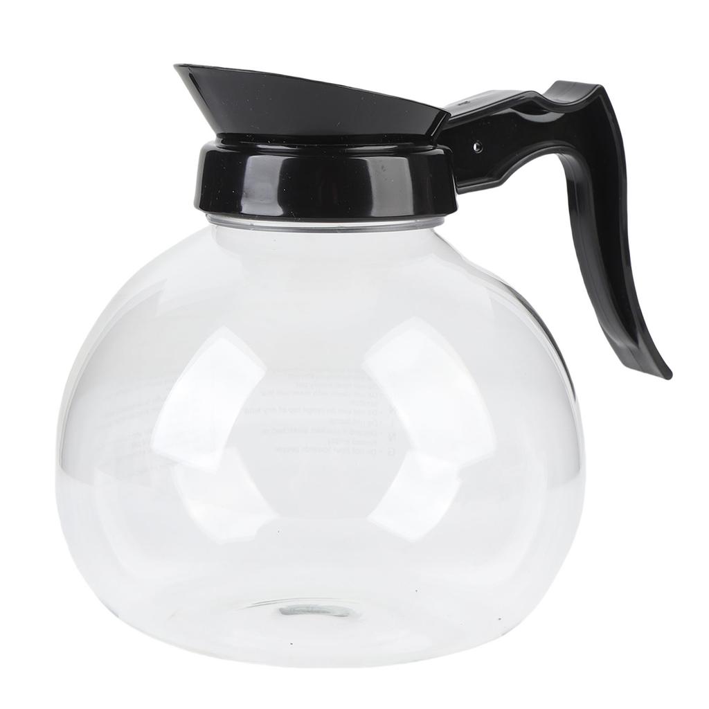 1.8L Coffee Pot High Borosilicate Heat Proof Glass Coffee Decanter Carafe for Travel Picnics Outdoor Activities