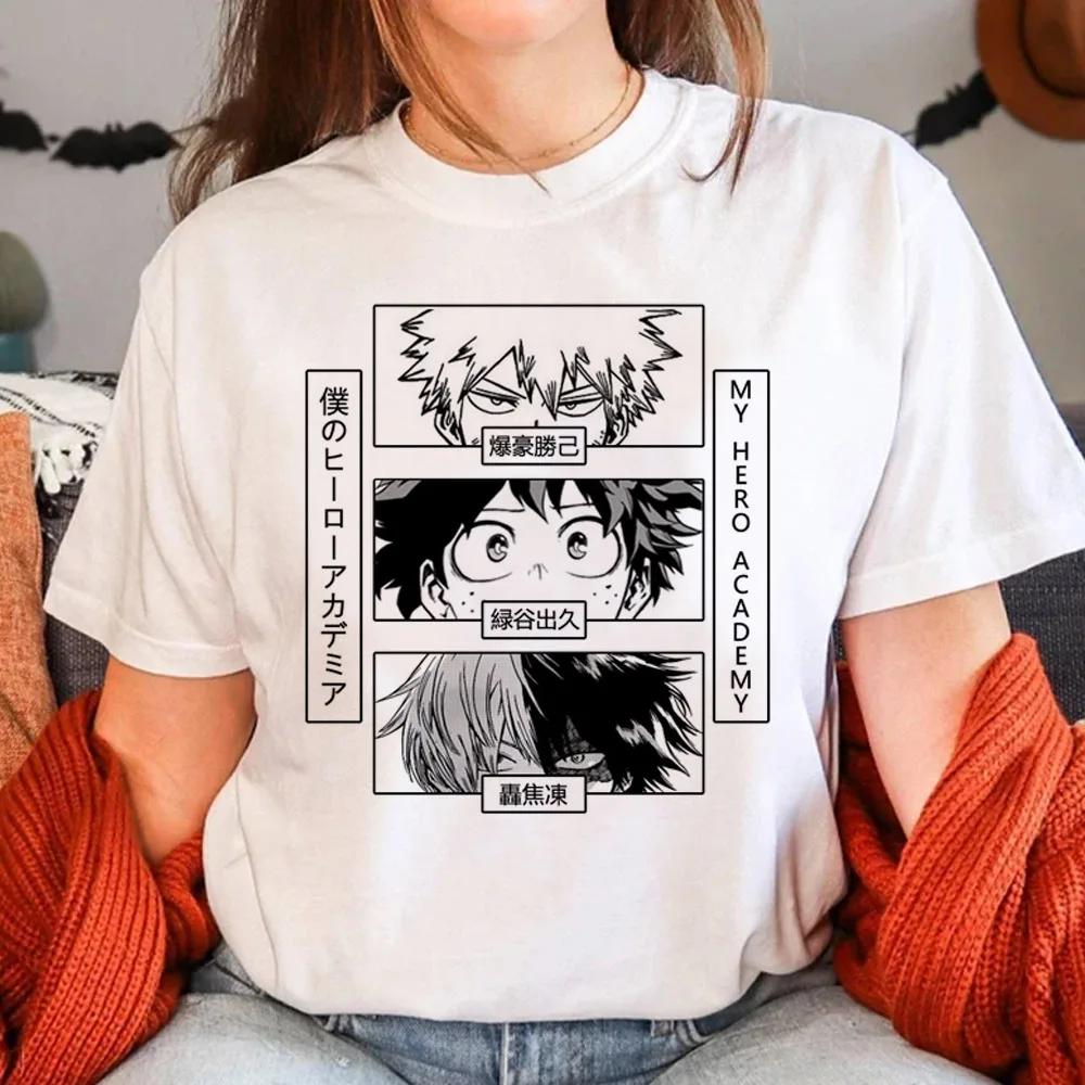 my hero academia Shoto Todoroki tshirts Women Y2K streetwear comic tshirt girl Unisexga graphic harajuku clothing t shirt S