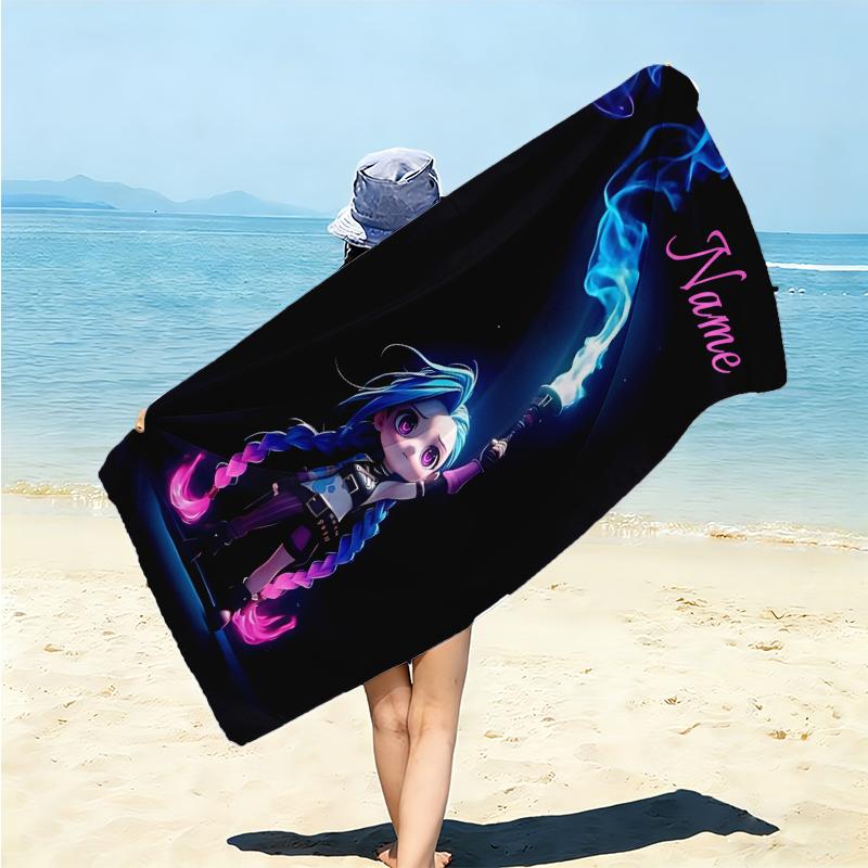Personalized BT21 Character Collection Beach Towel Microfiber Beach Towel Thin Absorbent for Beach Swimming Yoga Bath Sports. 091045