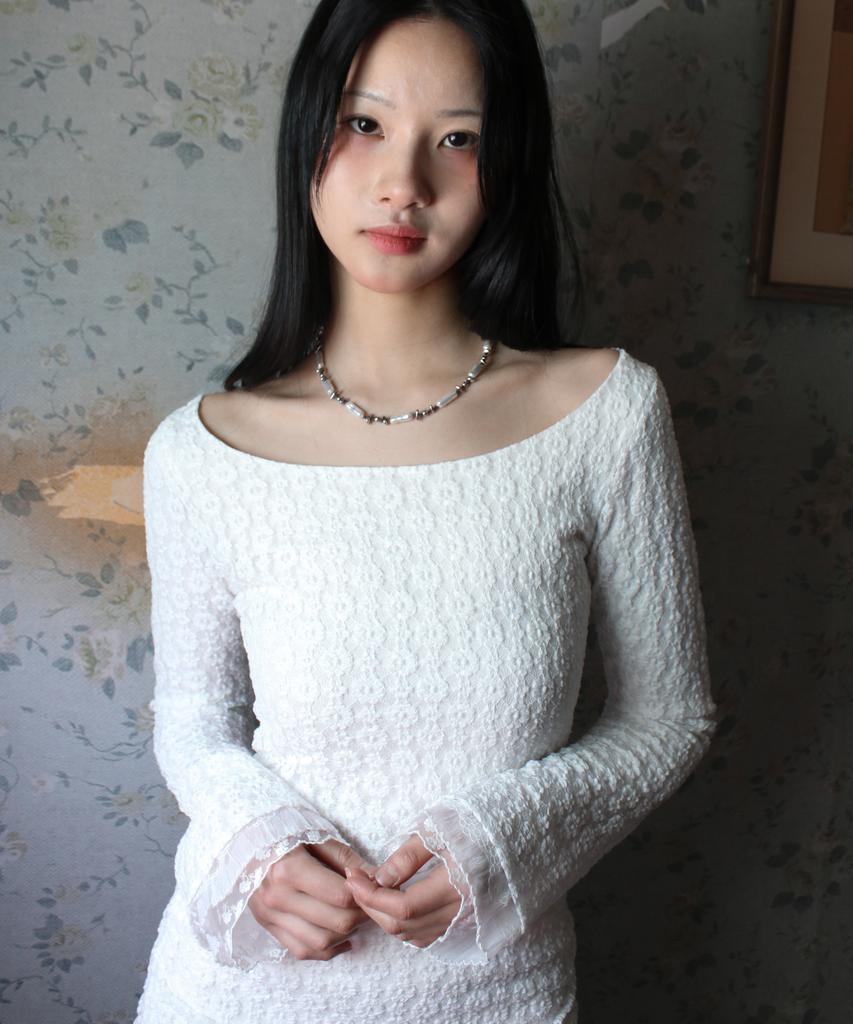 RUBATI Alina Antique Lace Long Sleeve T-Shirt_Ivory