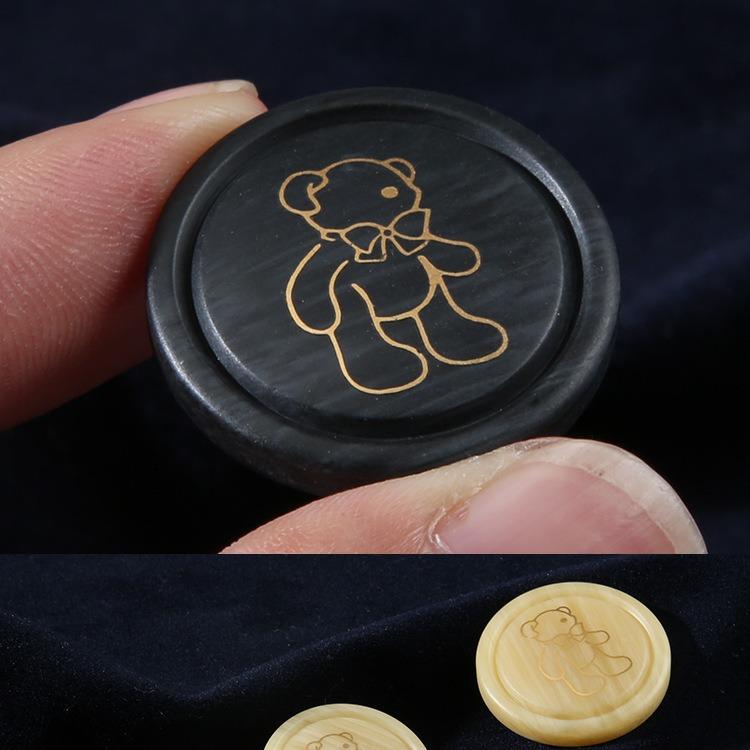 Sweater Button Top Women'S Round Coat Resin Button Cartoon Children'S Button Cardigan Jacket Cute Button High-End
