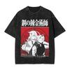 Anime Fullmetal Alchemist Edward Elric Stampa Grafica Uomo Donna Maglietta Manga Retro Lavata Oversize Girocollo Cotone Top Moda Harajuku Estate Nuova T-shirt