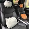1PCS Creative Cartoon Cute Cat Auto Car Seat Head Neck Rest Cushion Headrest Pillow Plush Pad Car Safety Pillow Car Accessories
