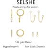 Triple Huggie Stacked Earrings for Women Gold Chain Drop Dangle Earrings Cute Statement CZ Earrings Trendy Dainty Jewelry Gift