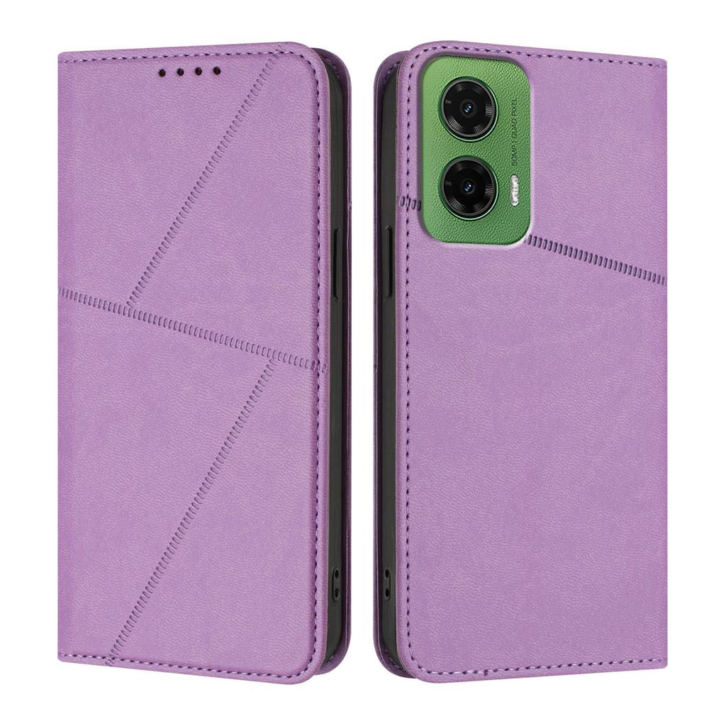 For Motorola Moto G35 5G Wallet Case Magnetic Closure Leather Flip Phone Cover with Stand