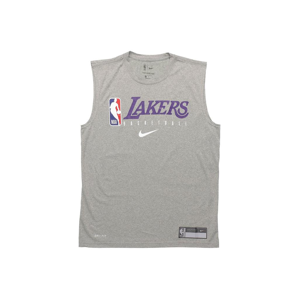Nike Lakers Basketball Sports Casual Sleeveless Quick-Dry Vest Men Tops Gray AT0629-063