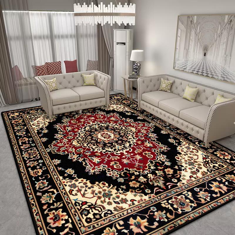 Red Persian Large Area Living Room Carpet Lounge Easy Clean Floor Mats Bedroom Non-slip Bedside Rugs Room Decor Classical Carpet