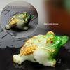 Golden Pixiu Color-Changing Toad Tea Pet Ornament for Gongfu Tea Set - Exquisite Collectible