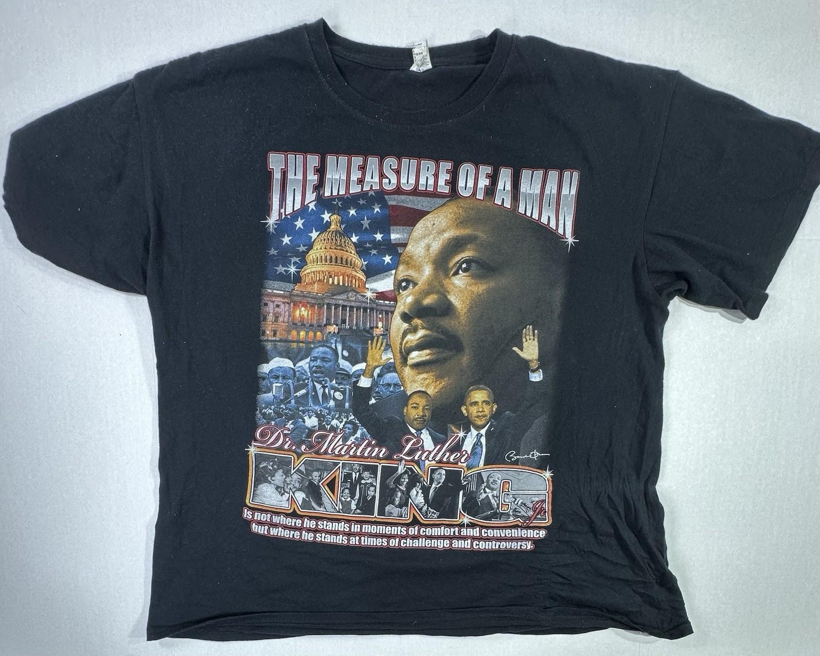 Vintage MLK Jr Barack Obama Civil Rights Graphic XL Black Keya USA Unisex T-Shirt S