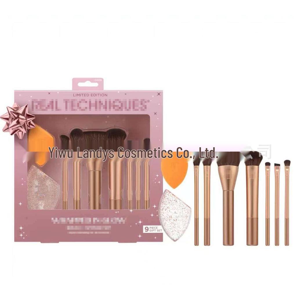 RT Series Makeup Brush & Sponge Set: Blending & Eyeshadow Brushes with Beauty Sponge