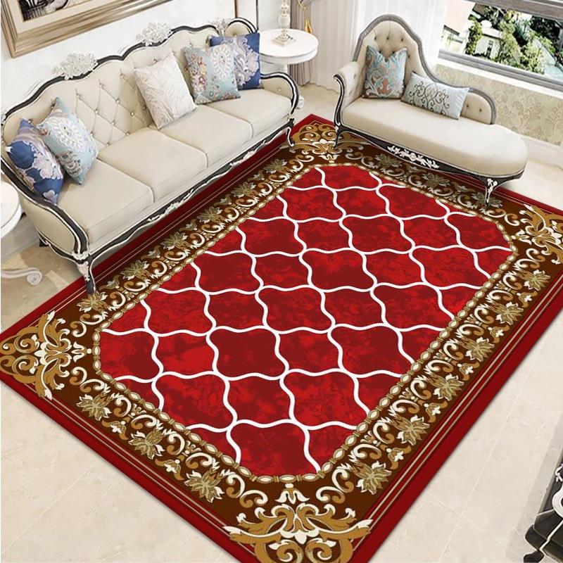 Bohemian Retro Carpet for Living Room Bedroom Mat Non-Slip Area Rug Persian Geometric Carpets Bedside Home Decoration Floor Mat