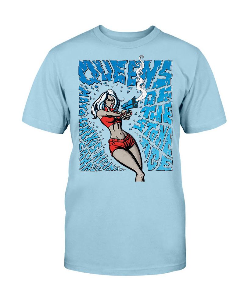 

HOT NEW Queens Of The Stone Age T-shirt Blue All Sizes JJ3532 Unisex T-Shirt L