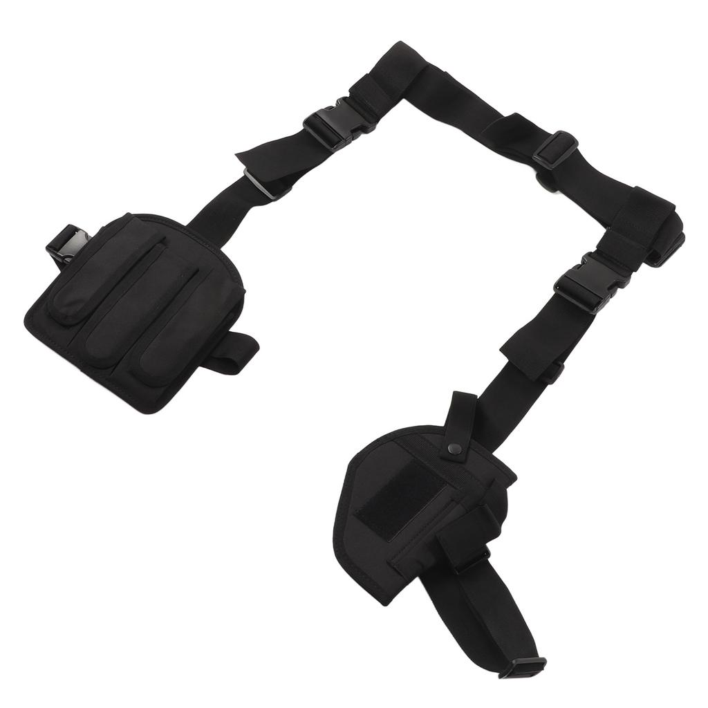 Beinholster aus Oxford-Gewebe, multifunktional, tragbar, Schnellziehholster, schwarze Oberschenkeltasche für Outdoor-Aktivitäten